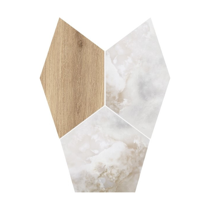 ONICE BIANCO WOOD MAT MOZAIKA GRESOWA 28X31