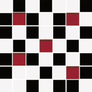 MICHELLE WHITE-BLACK MOSAIC 20X20