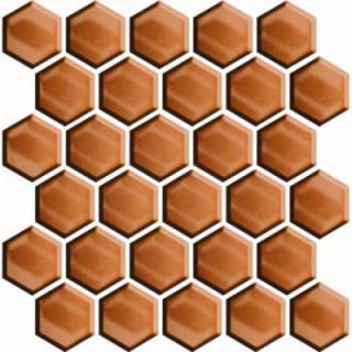 COOPER GLASS HEXAGON MOSAIC 25x25