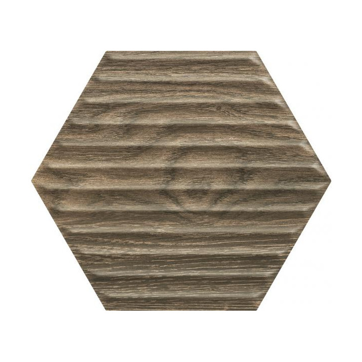 SERENE BROWN HEKSAGON STRUKTURA SCIANA 19