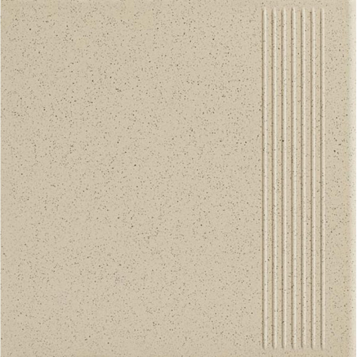 BAZO BEIGE STOPNICA PROSTA GRES SOL-PIEPRZ MAT. 30X30