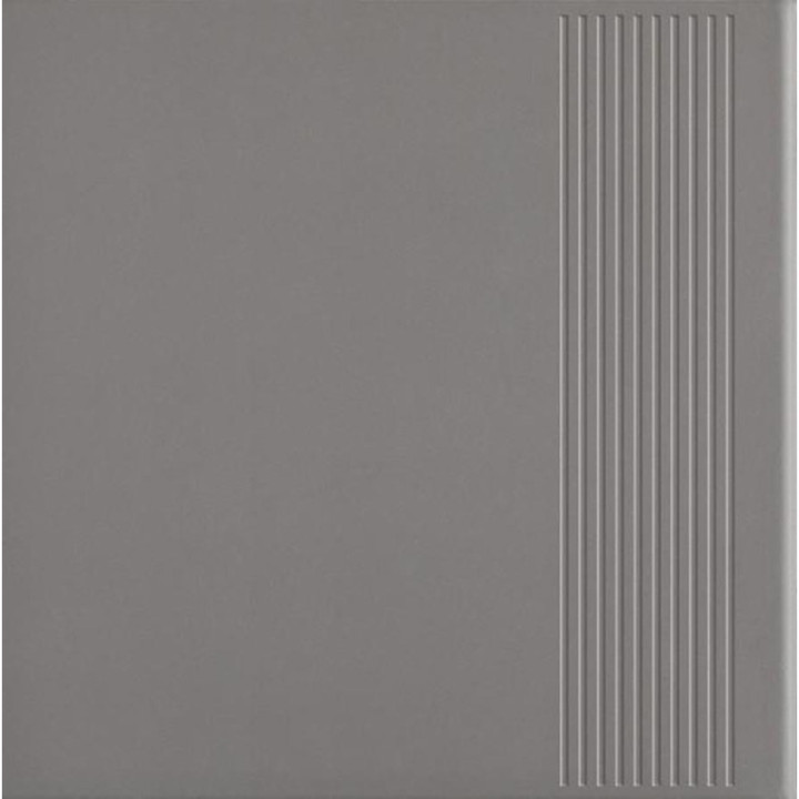 BAZO NERO STOPNICA PROSTA GRES MONOKOLOR MAT. 30X30